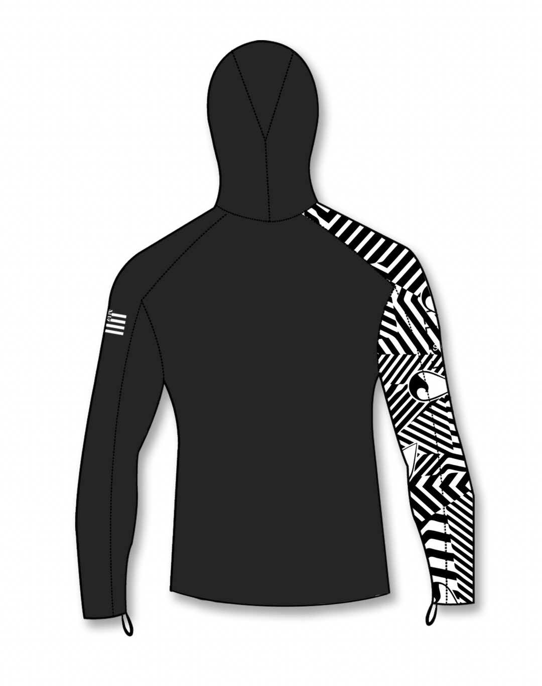Sheico Rash Guards Black Carvico Hooded Surf Rashguard – WAIHANA