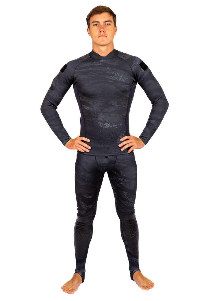 Black Tropicam Lycra Leggings