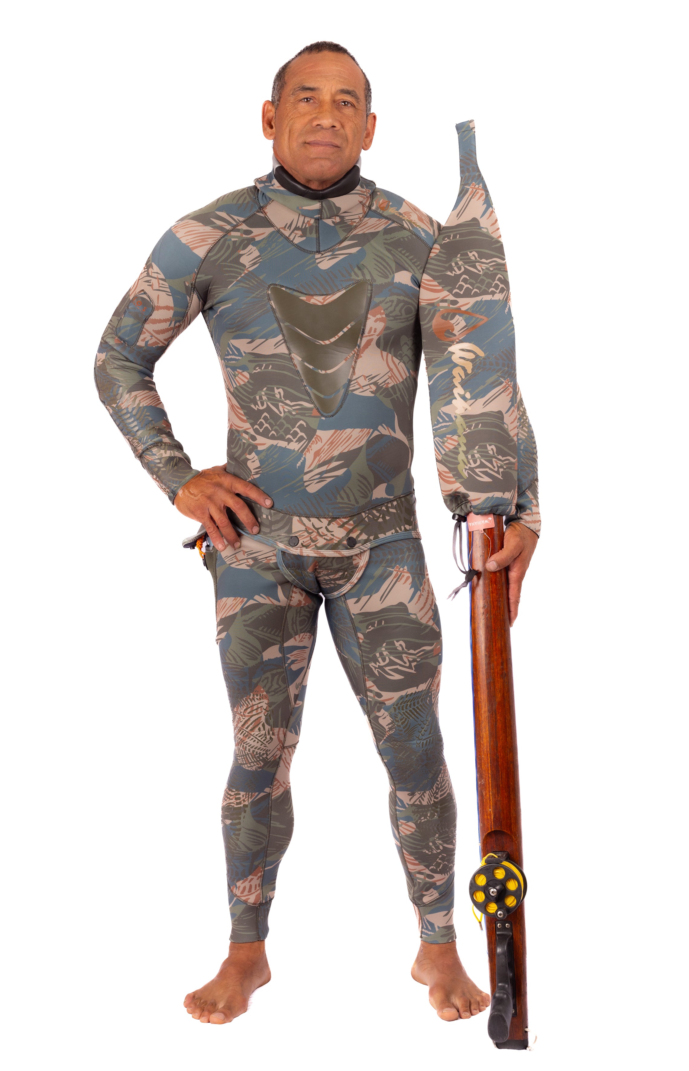Men's 3.5mm Hawaiian Brushstroke Spearfishing Wetsuit · Waihana