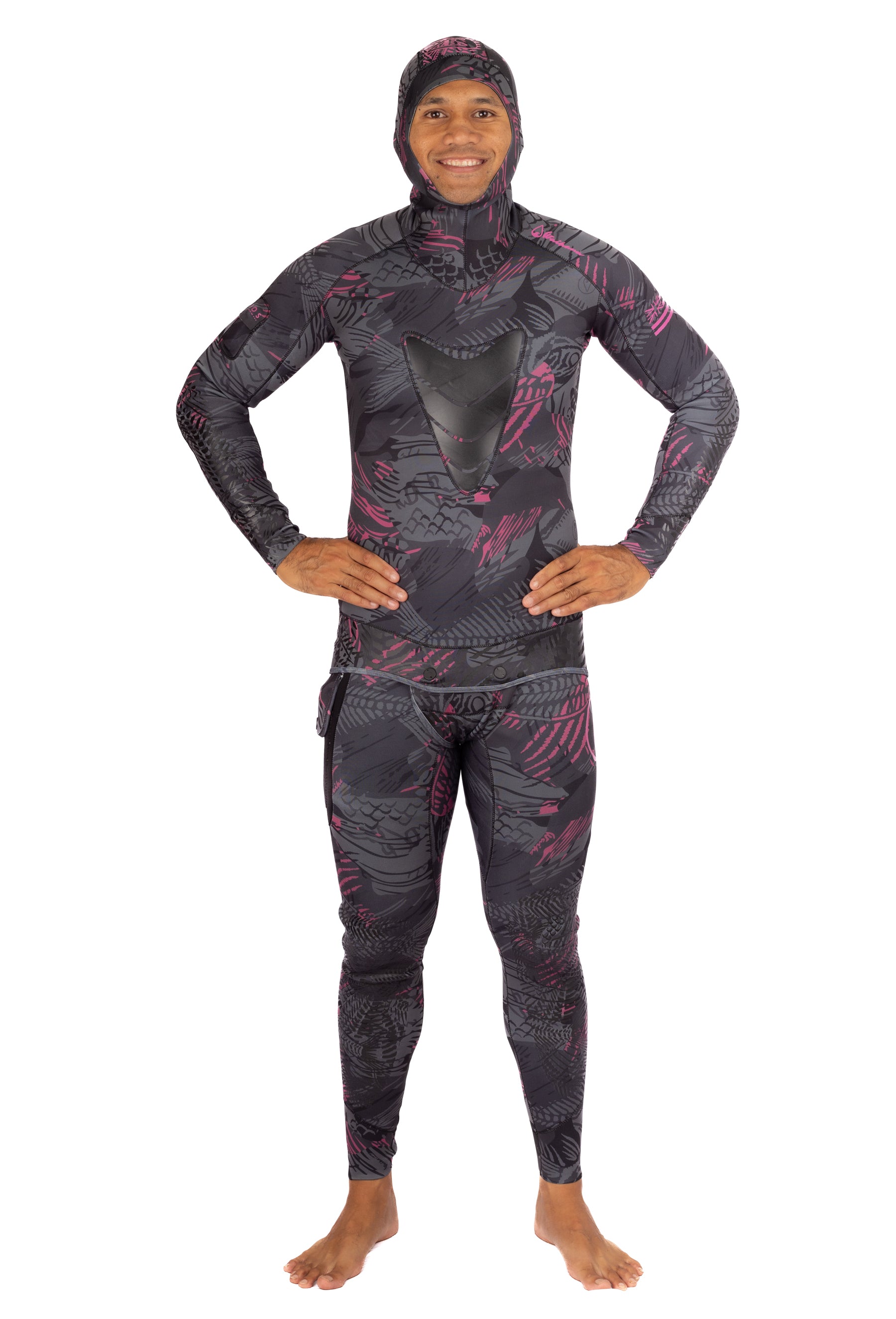 Men's Pink Fishbone Spearfishing 1.5mm Wetsuit – WAIHANA