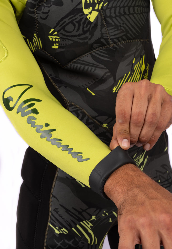 Combinaison de printemps à imprimé arêtes de poisson citron vert pour homme