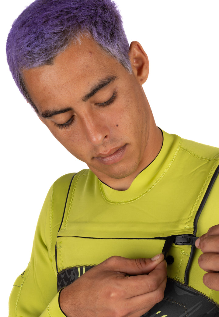 Combinaison de printemps à imprimé arêtes de poisson citron vert pour homme