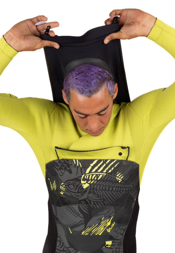 Combinaison de printemps à imprimé arêtes de poisson citron vert pour homme