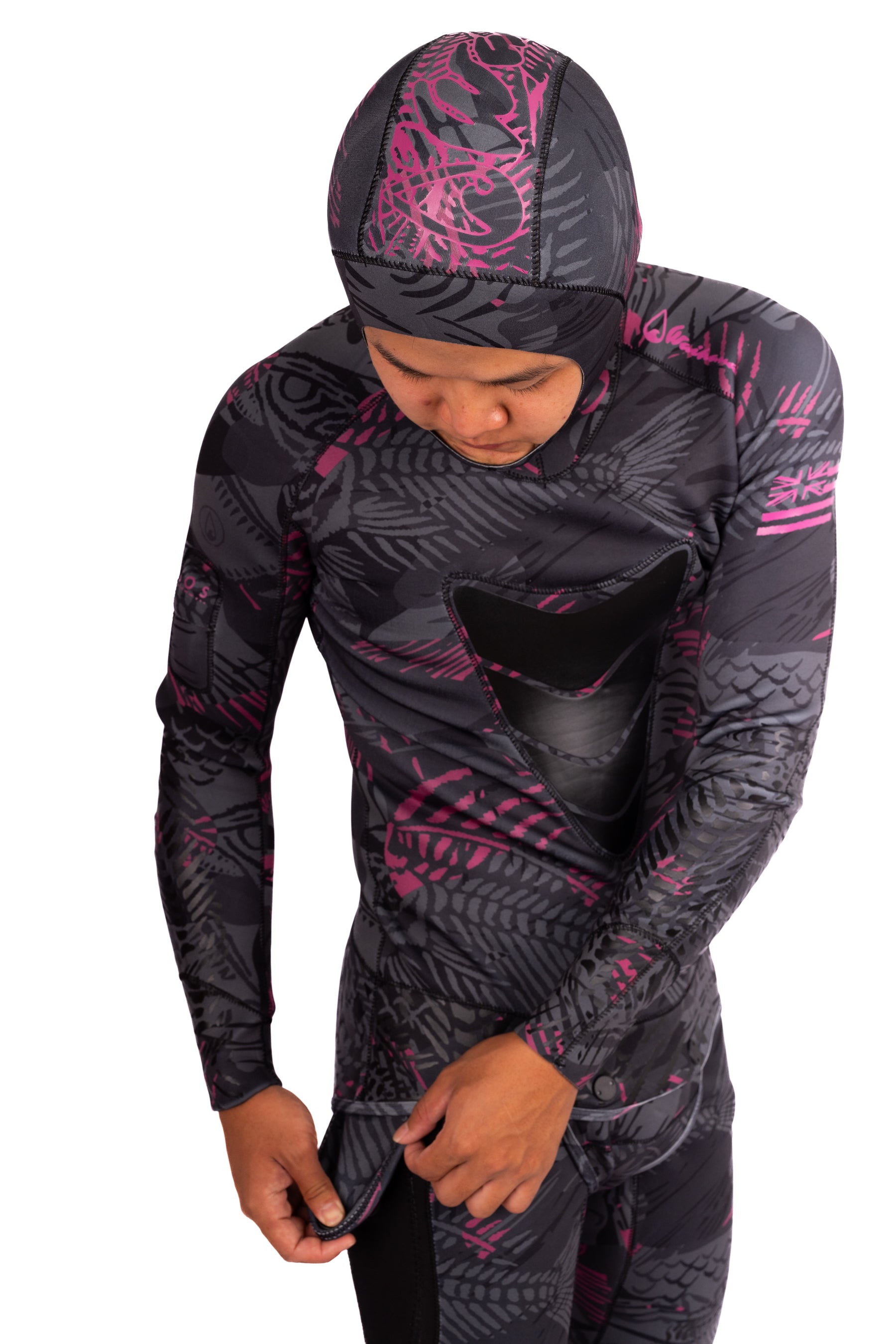 Men's Pink Fishbone Spearfishing 1.5mm Wetsuit – WAIHANA