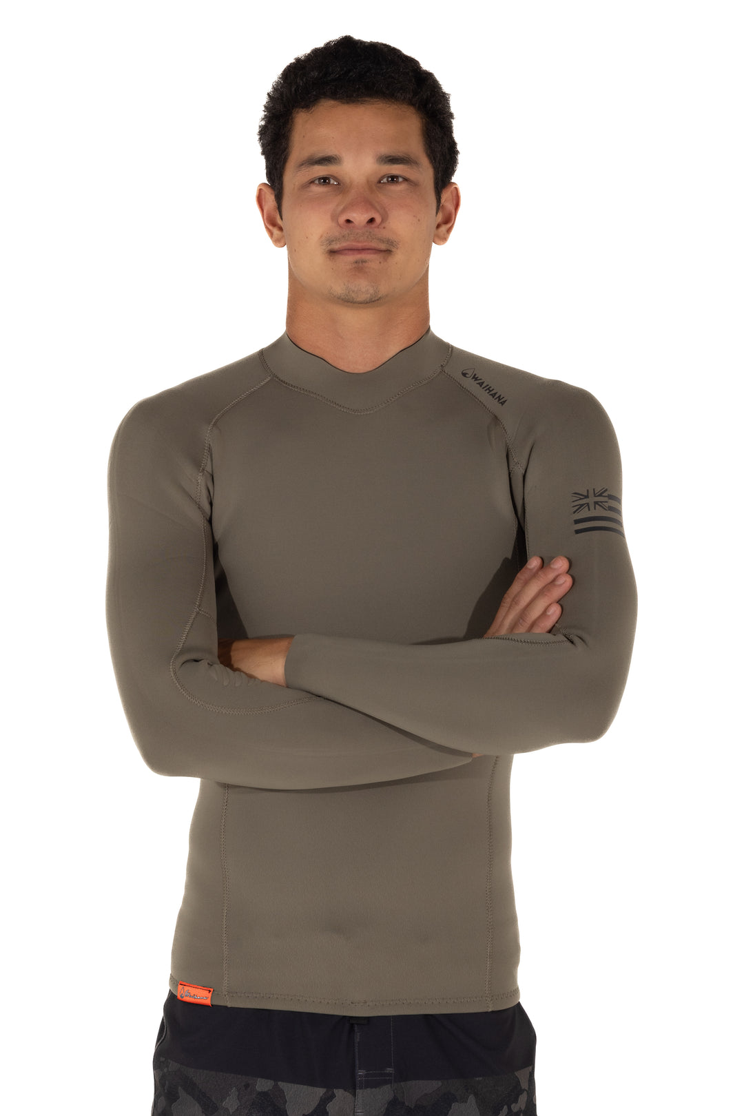 Camiseta de surf con cremallera trasera para hombre - Verde Ranger