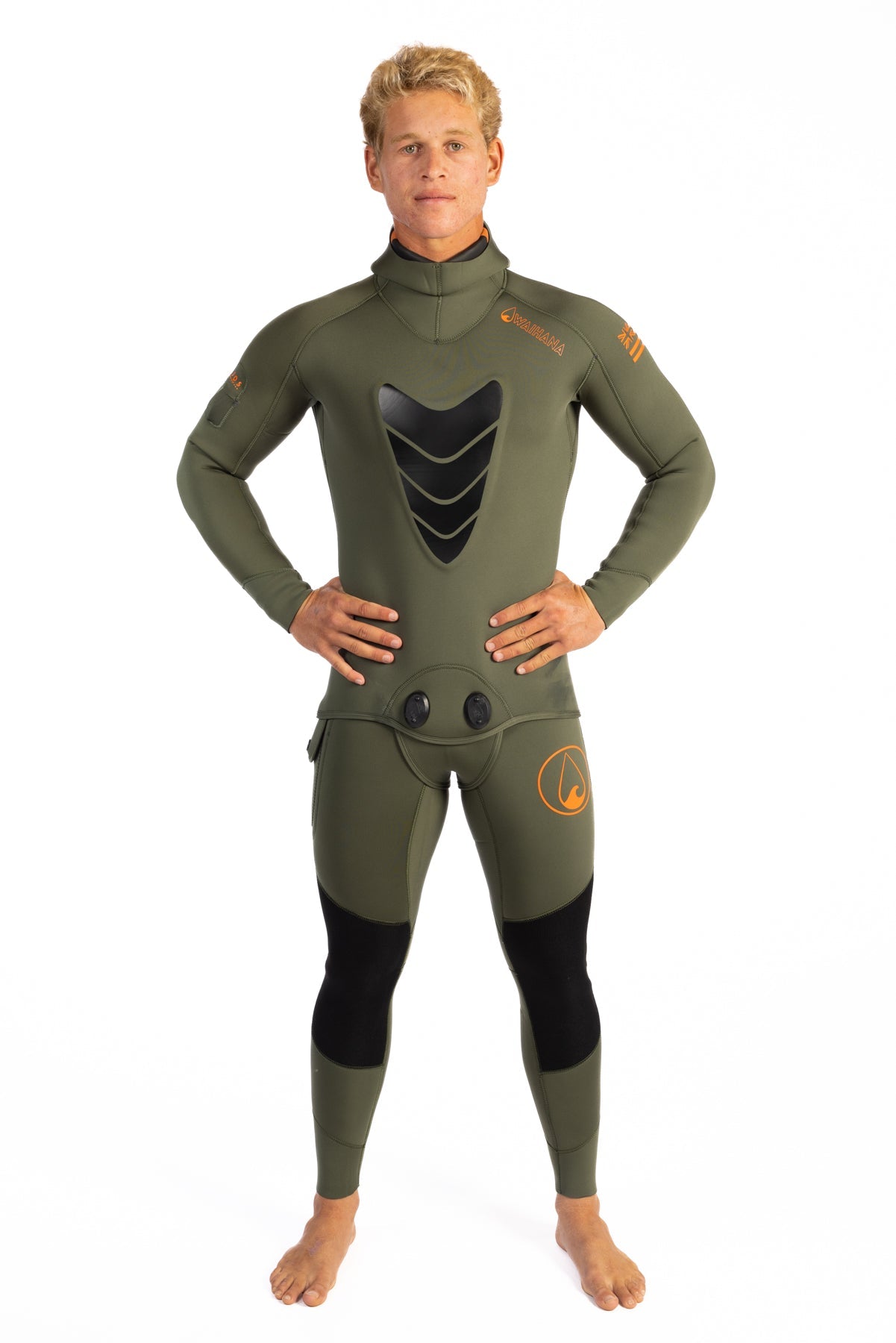 ウェア Waii B Men's Ranger Green Essentials Pro 3.0mm Wetsuit v1 – WAIHANA