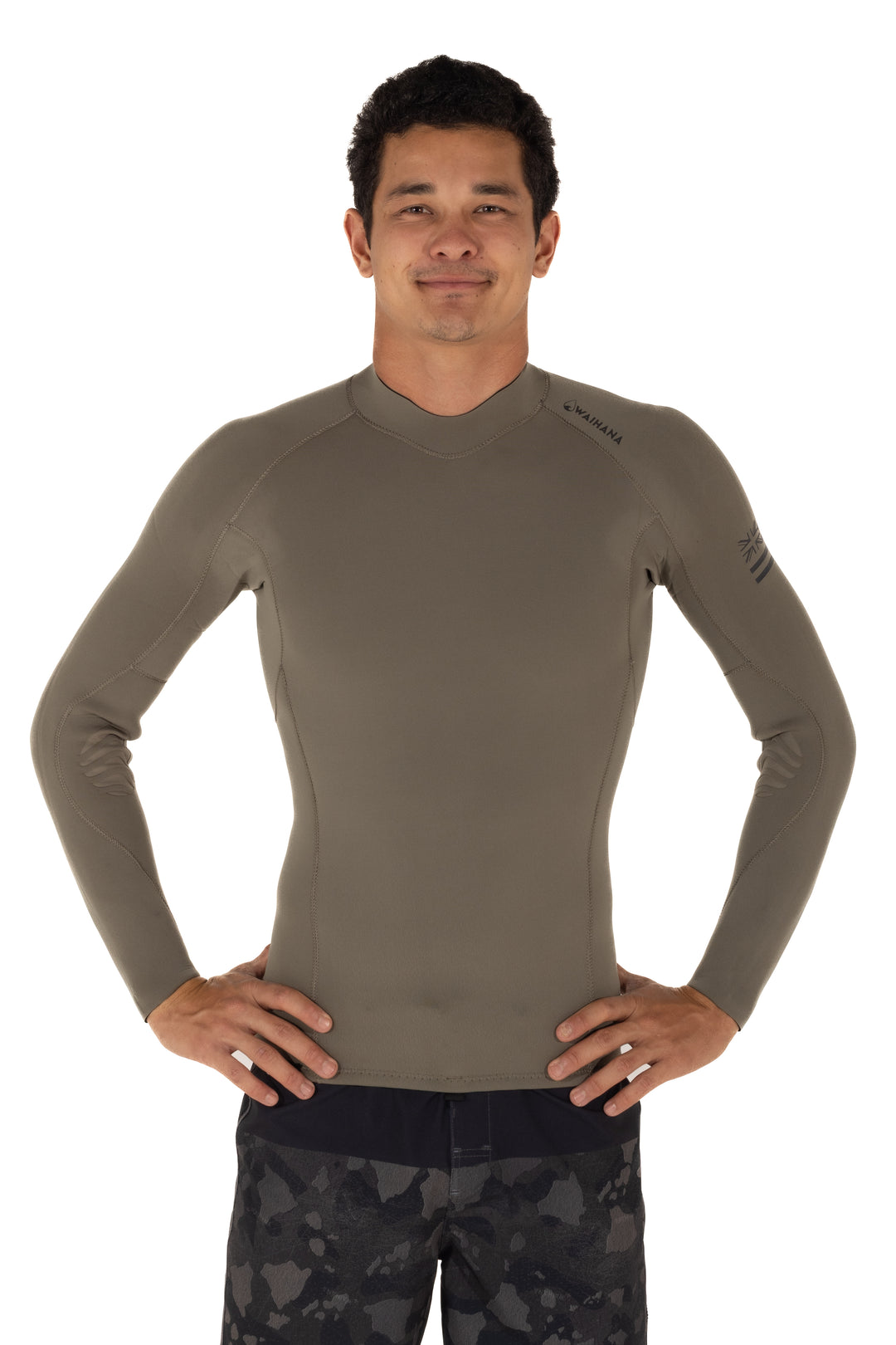 Camiseta de surf con cremallera trasera para hombre - Verde Ranger