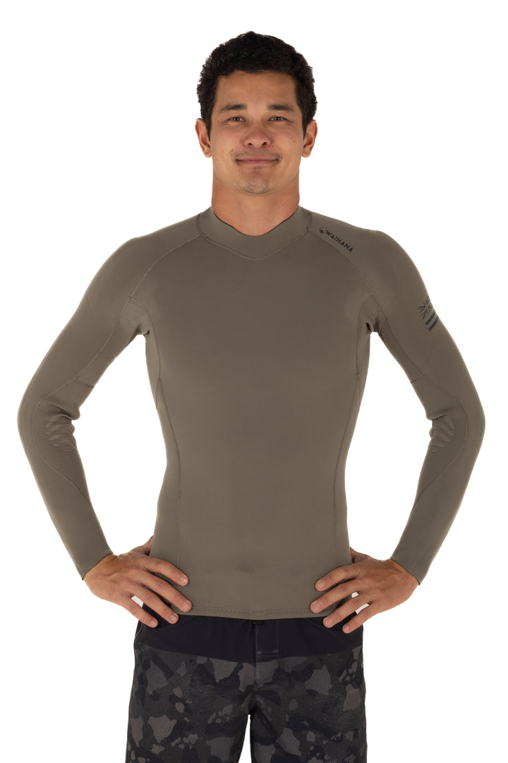 Camiseta de surf con cremallera trasera para hombre - Verde Ranger