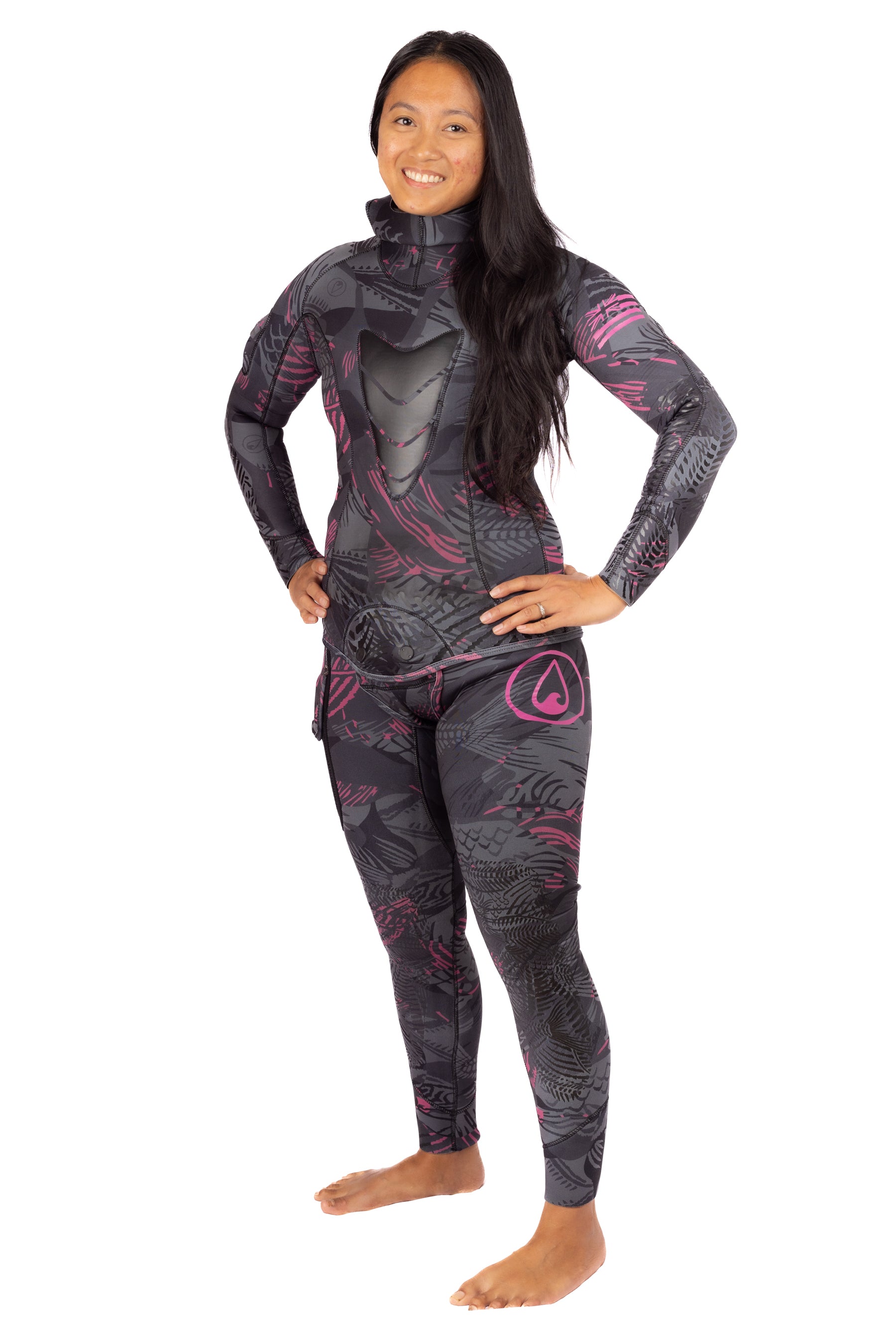 Women's Pink Fishbone Spearfishing 3.5mm Wetsuit – WAIHANA