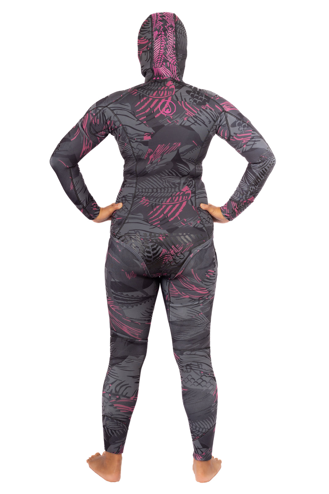 Traje de neopreno rosa para pesca submarina Fishbone de 3,5 mm para mujer