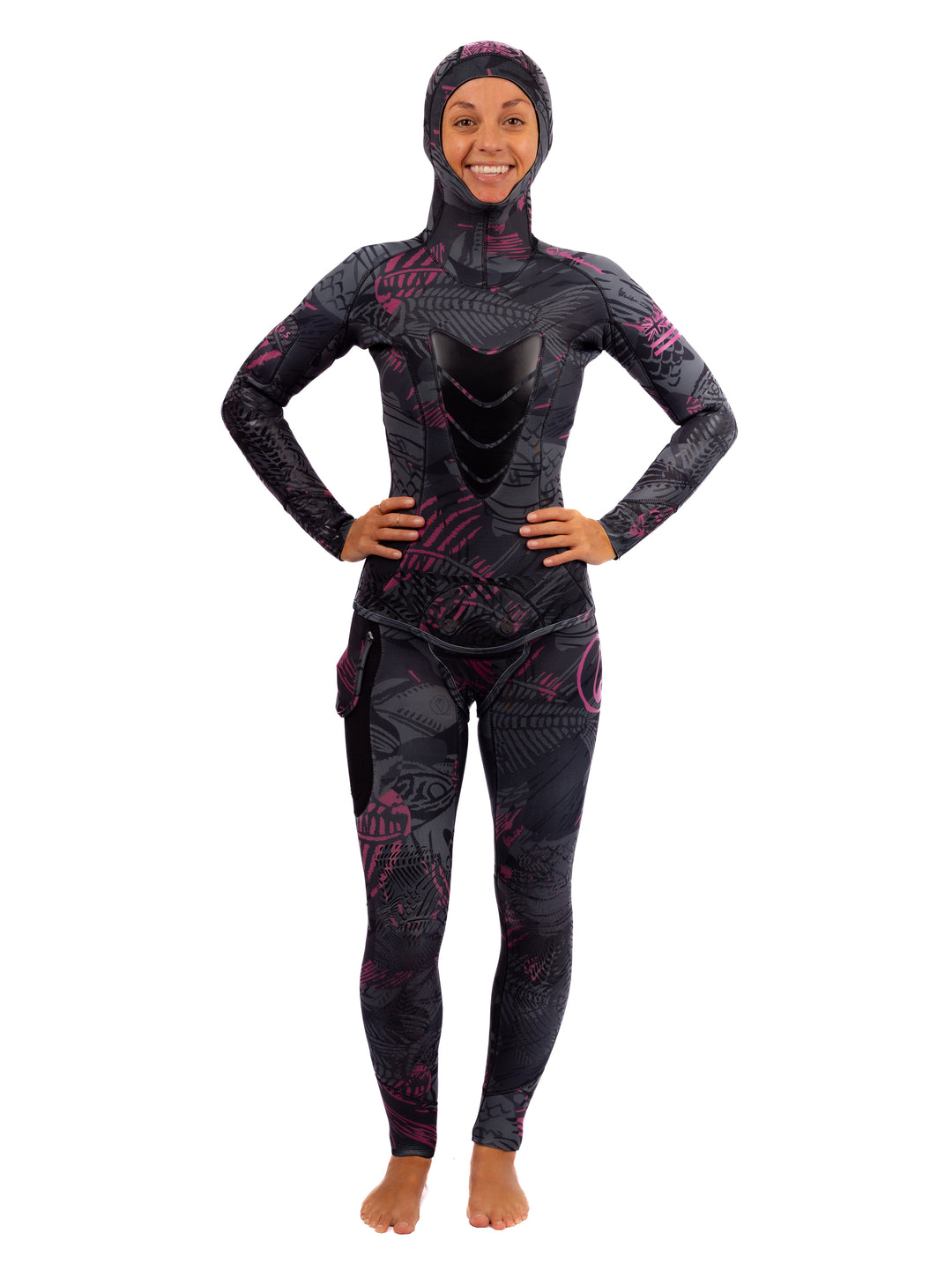 Women's Pink Fishbone Spearfishing Wetsuit – WAIHANA