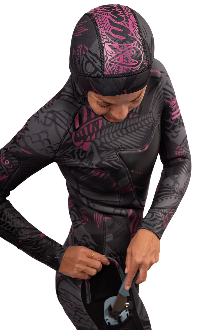 Women’s Pink Fishbone Spearfishing 3.5mm Wetsuit