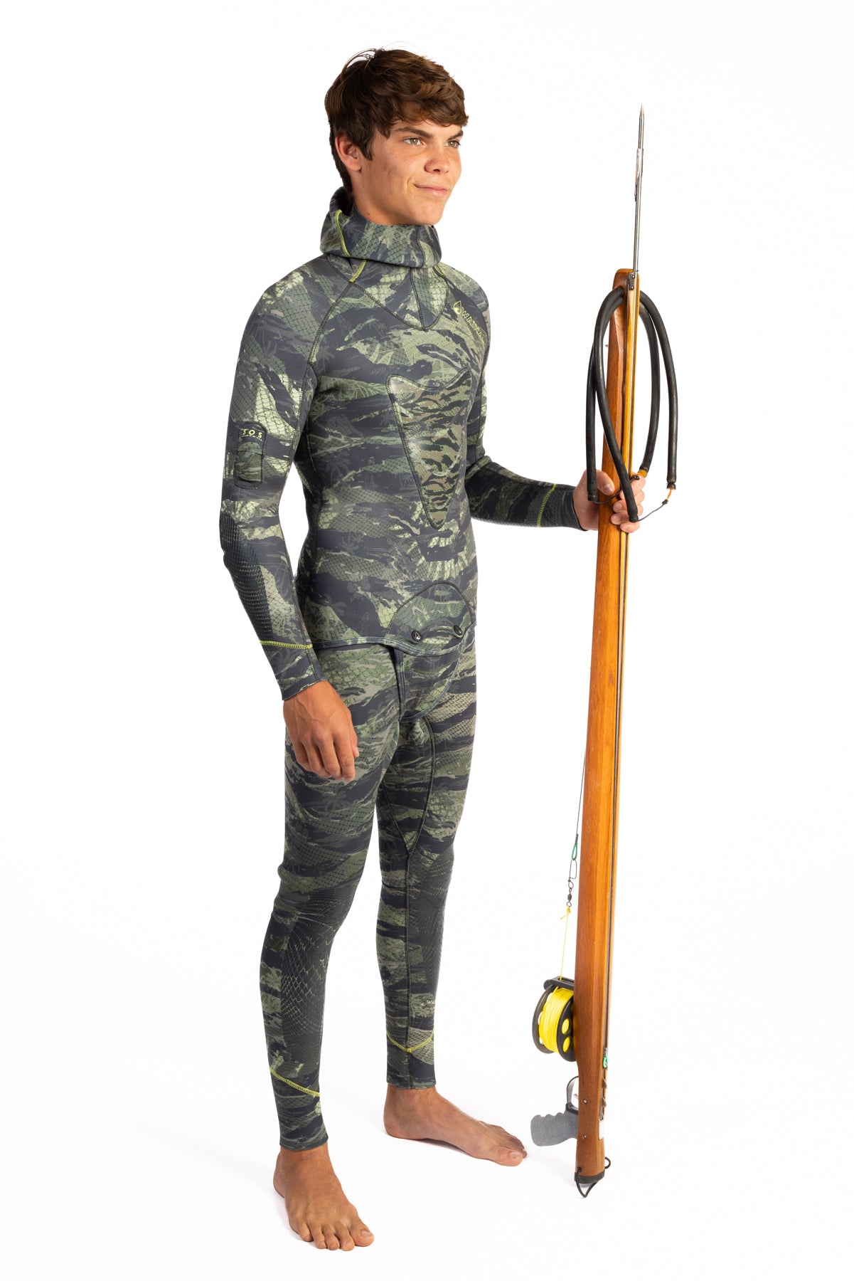 Men’s Tropicam Spearfishing 7.5/5.5mm Hybrid Wetsuit 7.5/5.5mm Hybrid / M / Tropicam Green